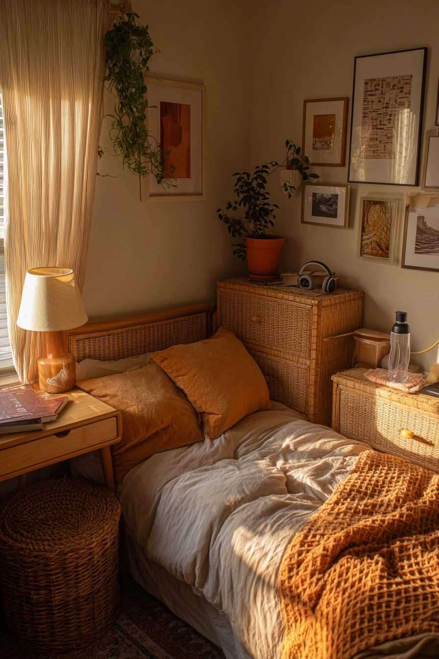 Cozy Boho Bedroom for a Student