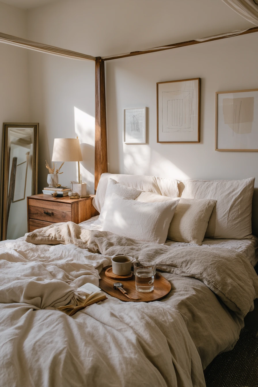 Couples Bedroom with Warm Layering