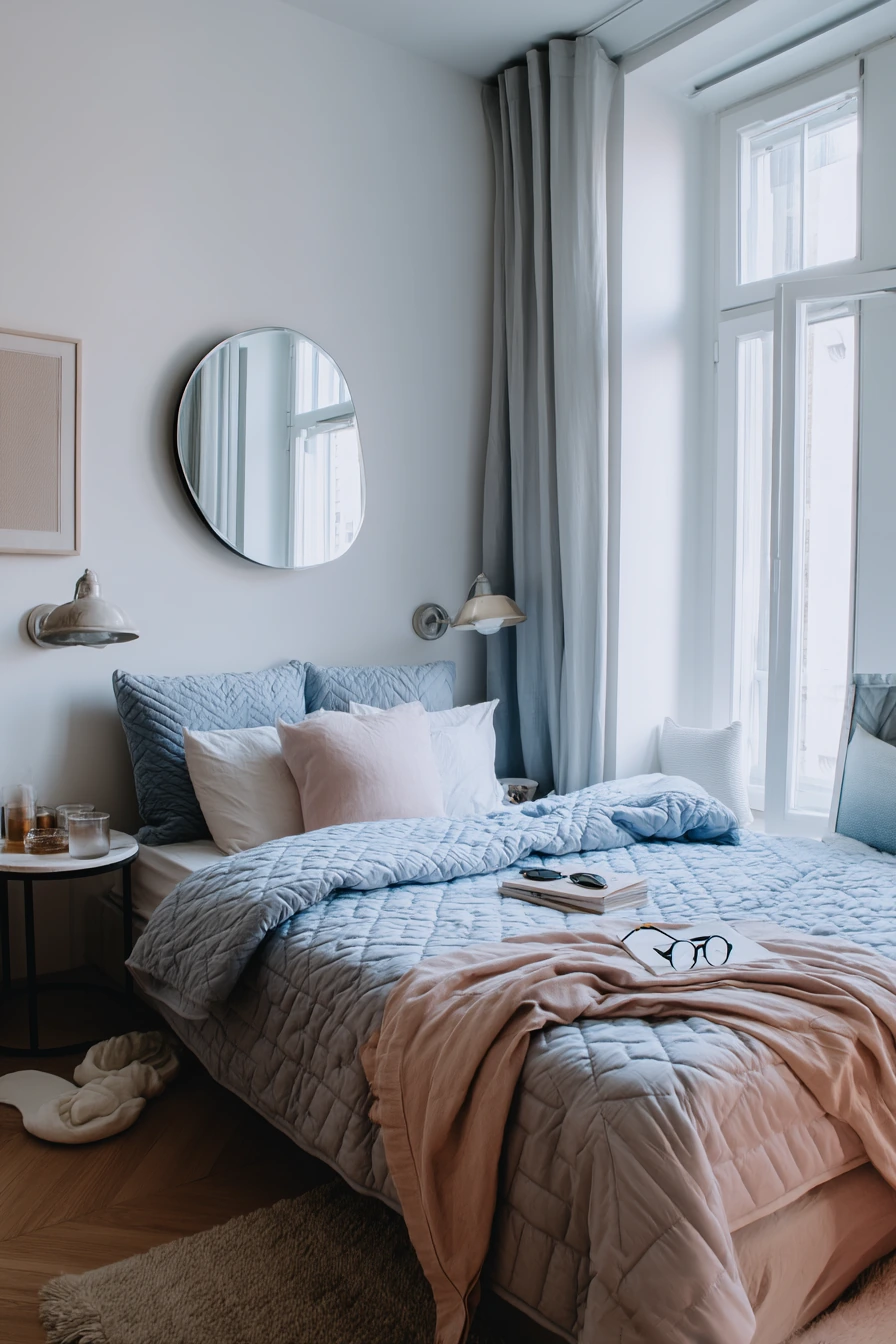 Soft Color Apartment Bedroom