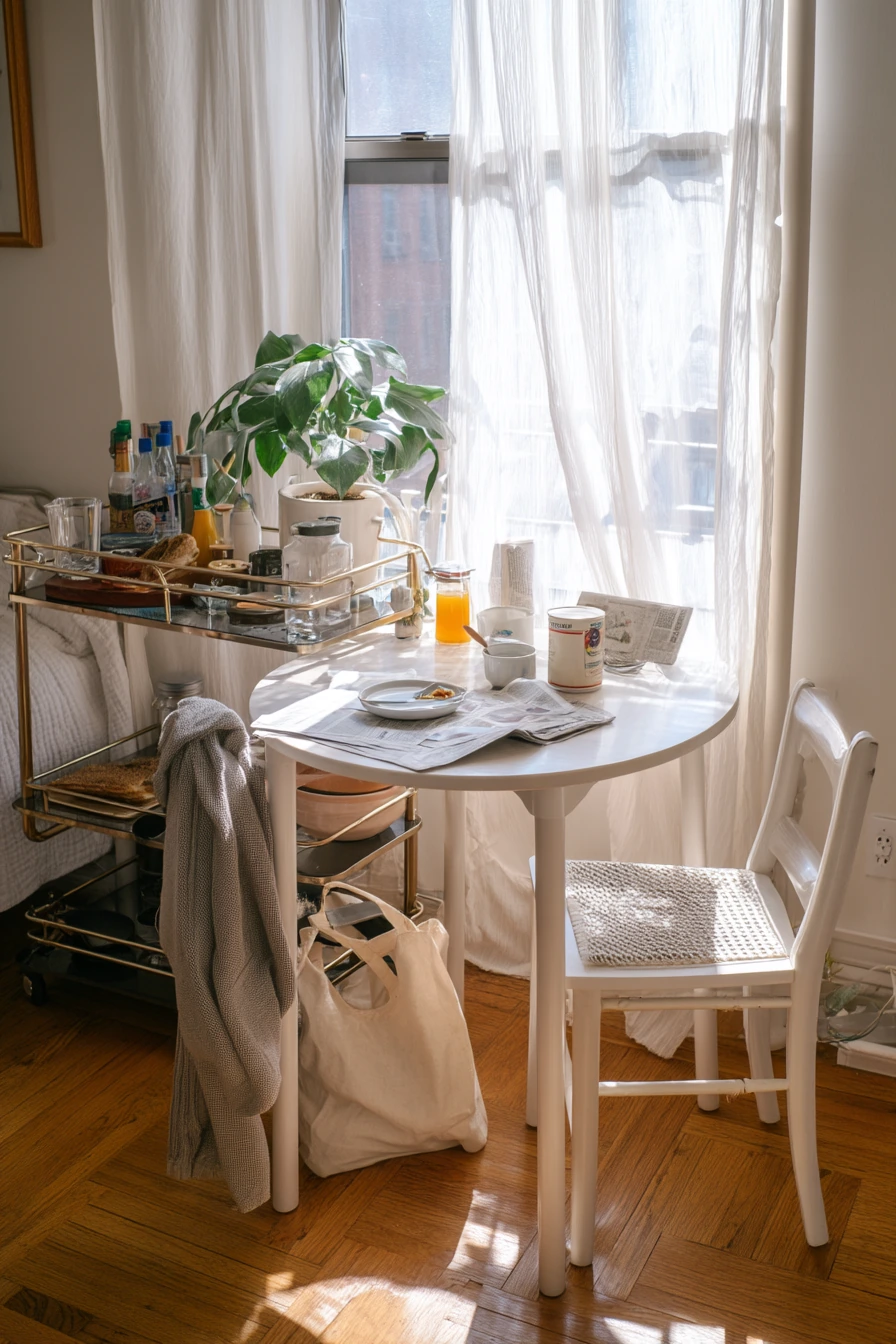 Breakfast-Ready Studio Dining Area