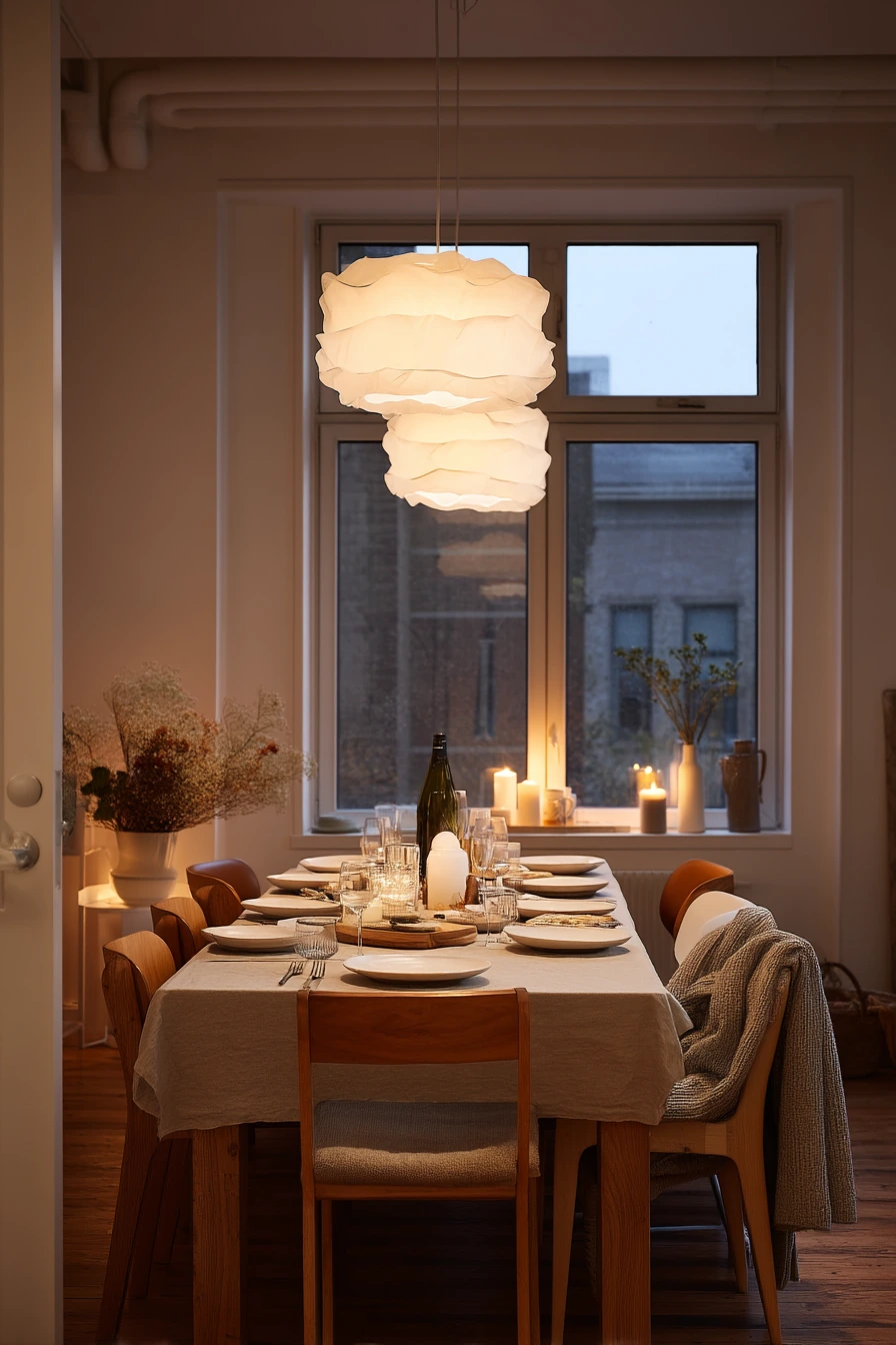 Dinner Party in a Compact Open Plan Apartment