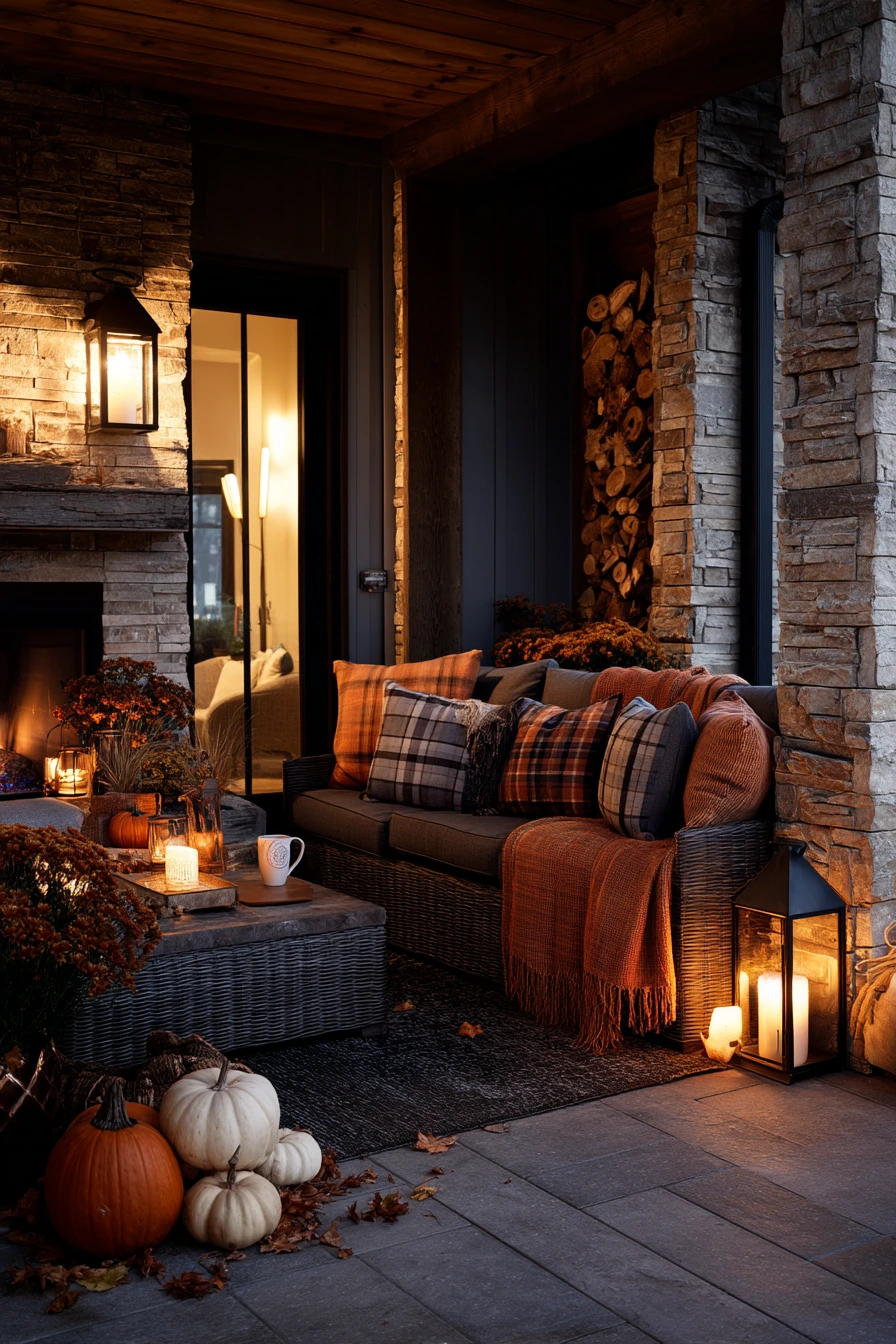 Seasonal Fall Patio Layering
