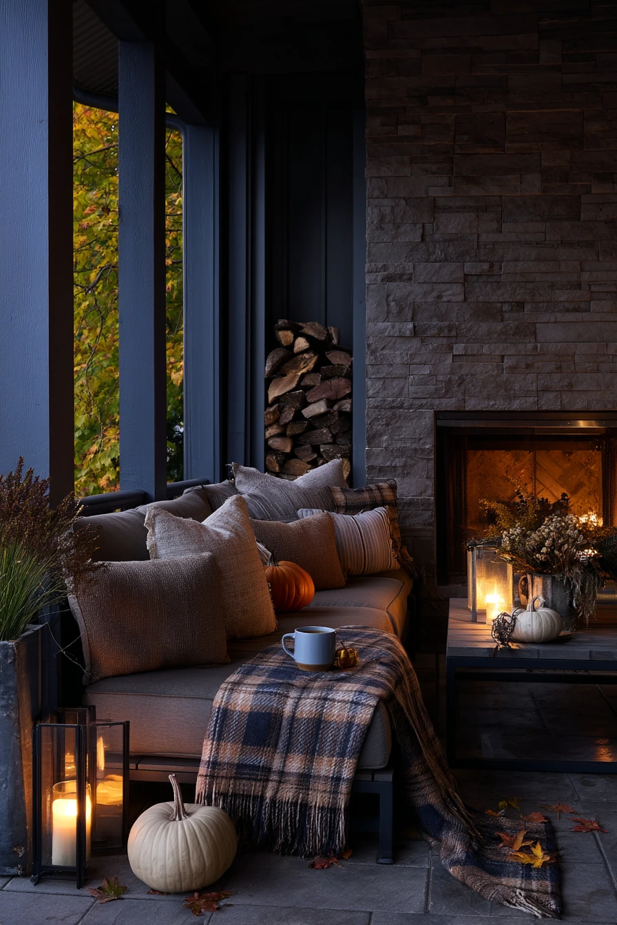 Seasonal Fall Patio Layering