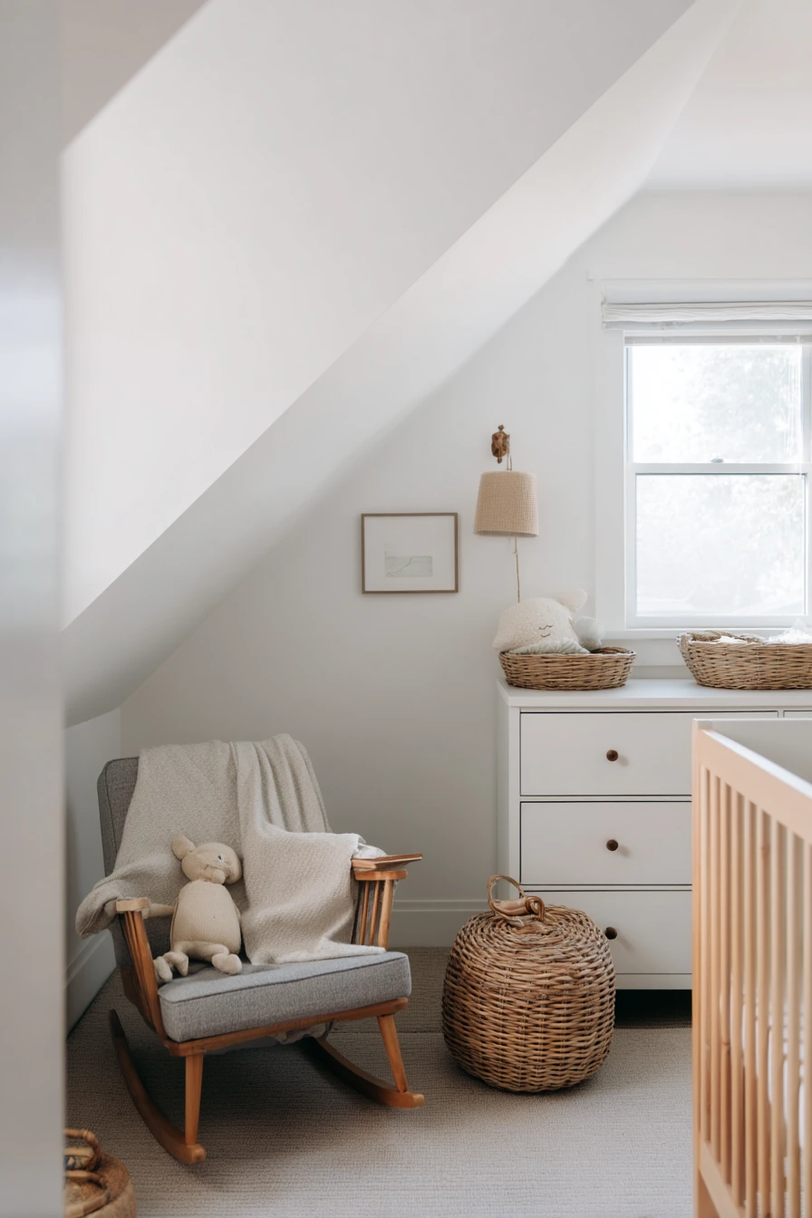 Small Attic Nursery Bedroom