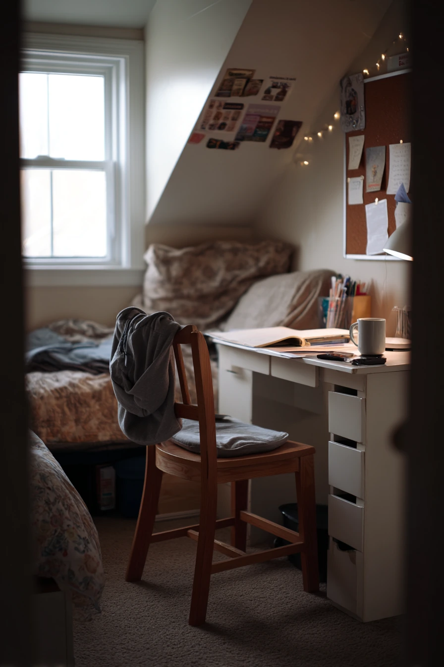 Teen Attic Study Bedroom