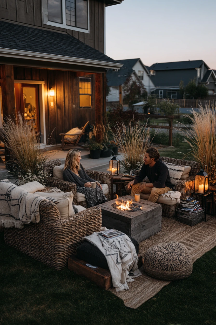 Cozy Fire Pit Evening