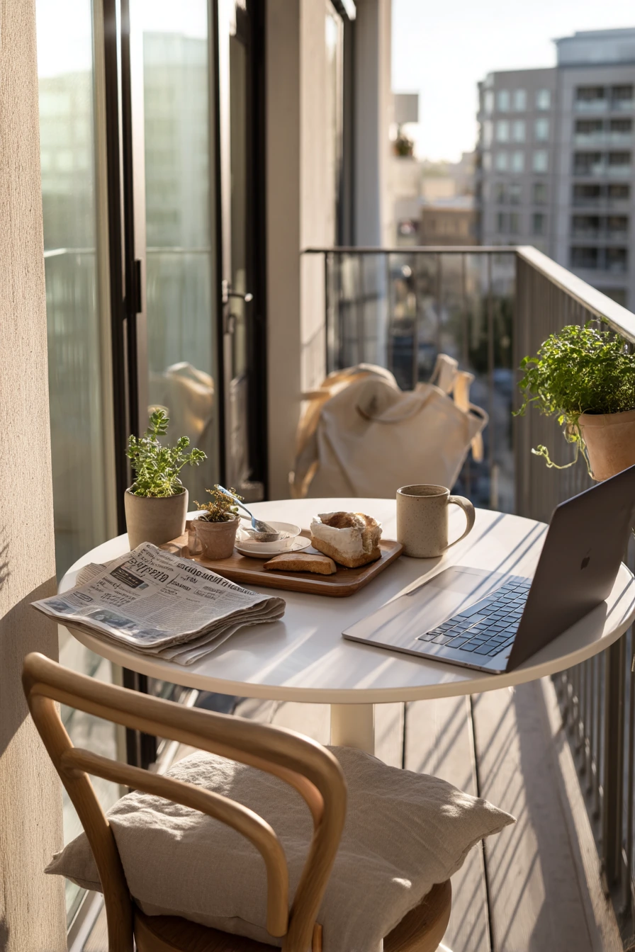 3. Tiny Balcony Breakfast Nook