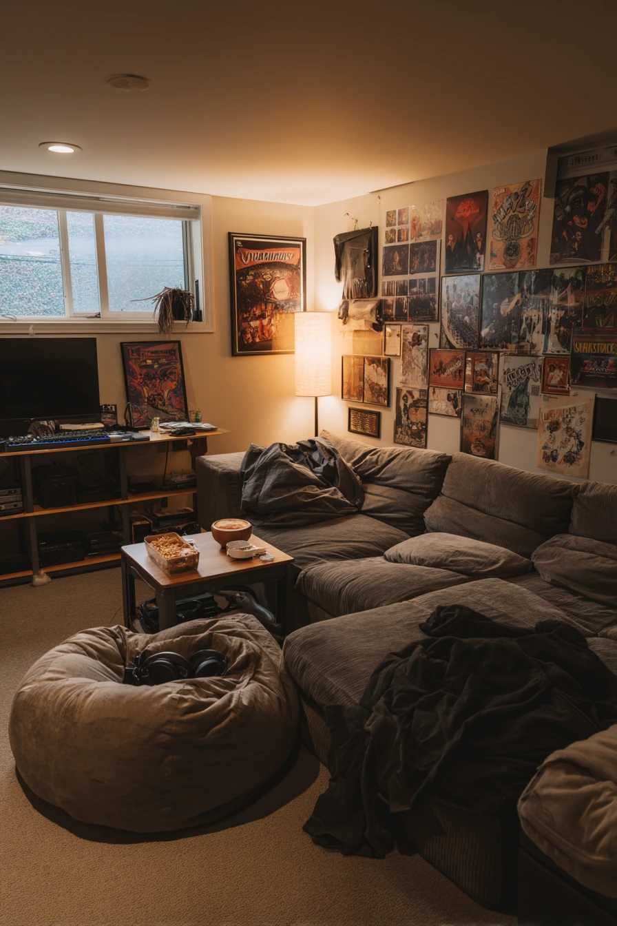 Teen Hangout in a Finished Basement Apartment