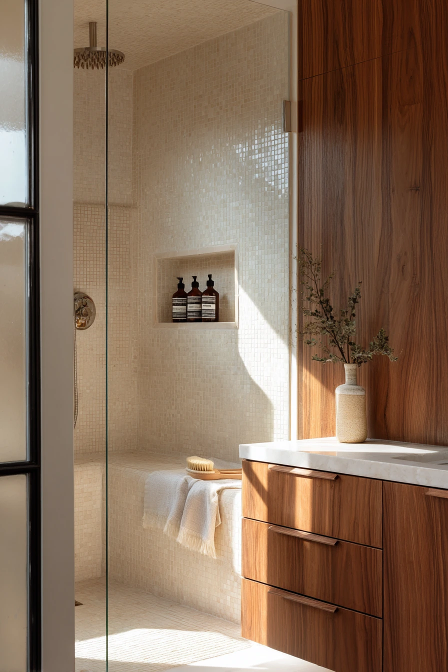 Warm Wood and Tile Retreat