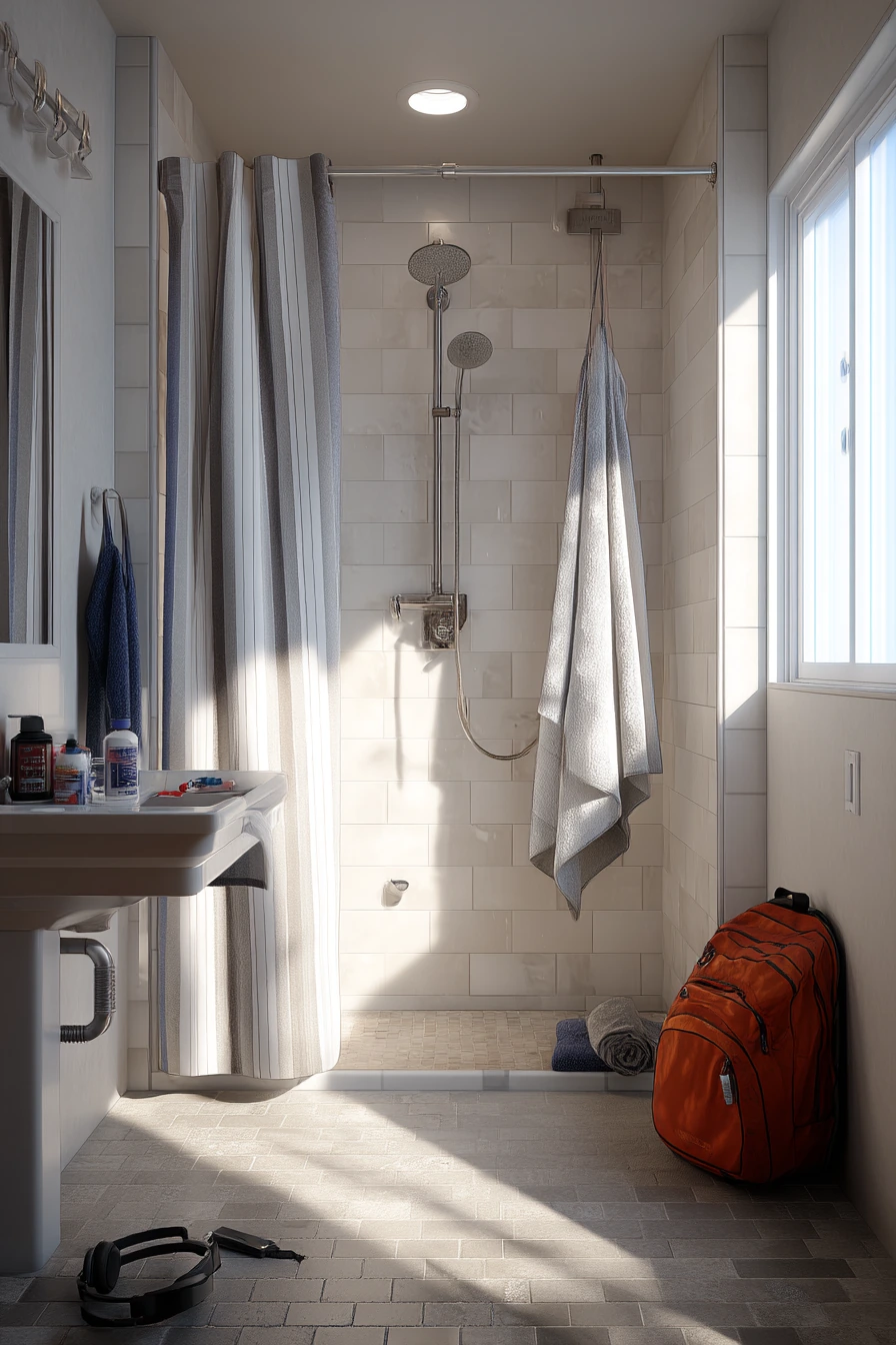 Shared Teen Bathroom Shower