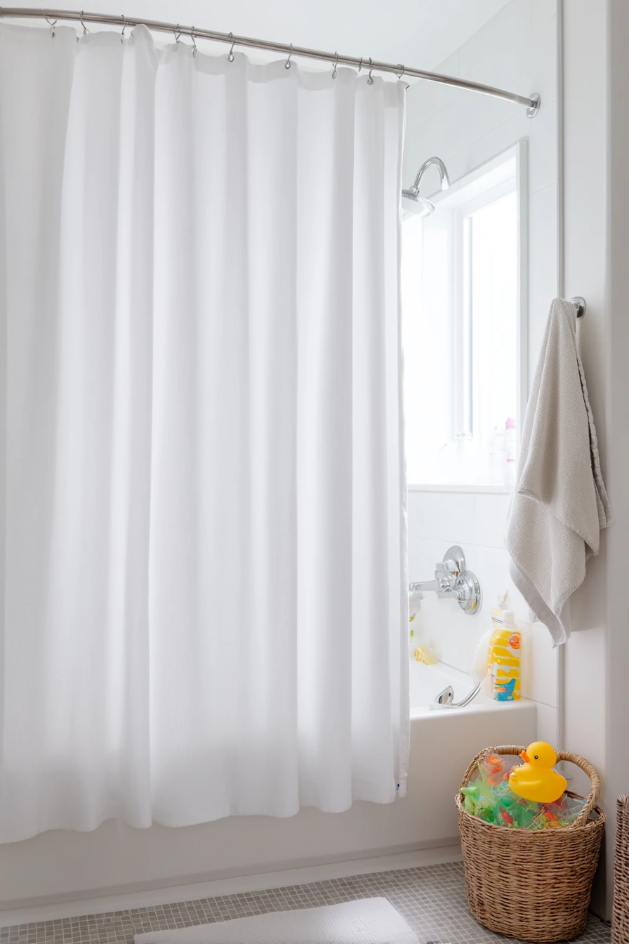 Kid-Friendly Shower with Easy Cleanup