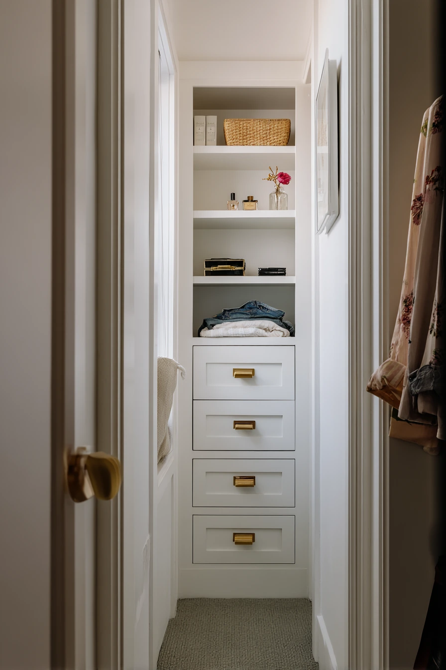 Tiny Closet with Custom Built-Ins