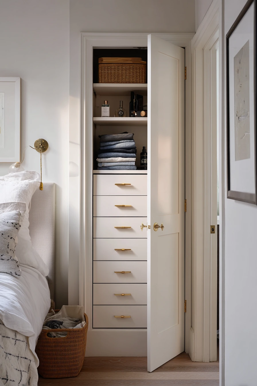 Tiny Closet with Custom Built-Ins