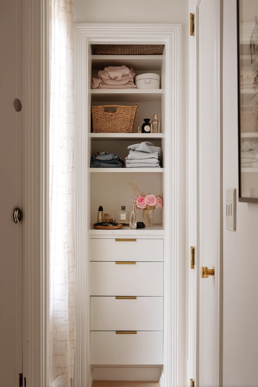 Tiny Closet with Custom Built-Ins