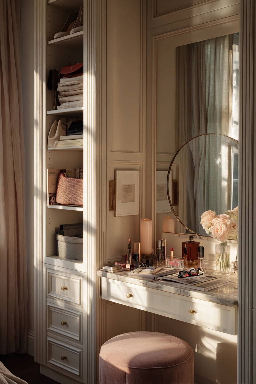 Boutique Closet with Vanity Nook