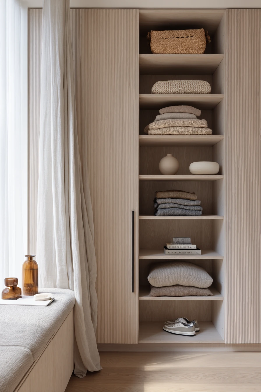 Minimal Closet with Calm Neutral Tones