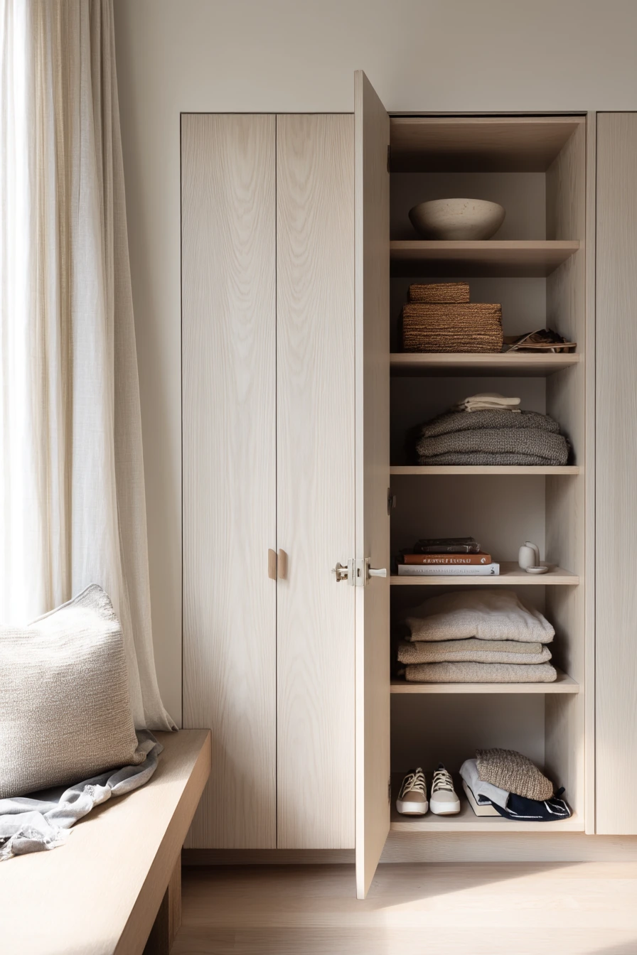 Minimal Closet with Calm Neutral Tones