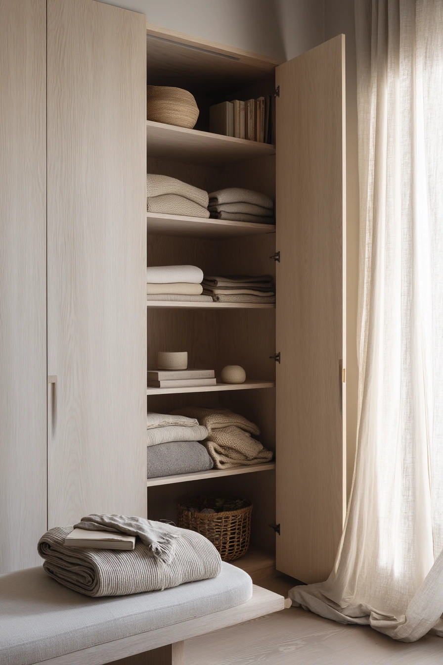 Minimal Closet with Calm Neutral Tones
