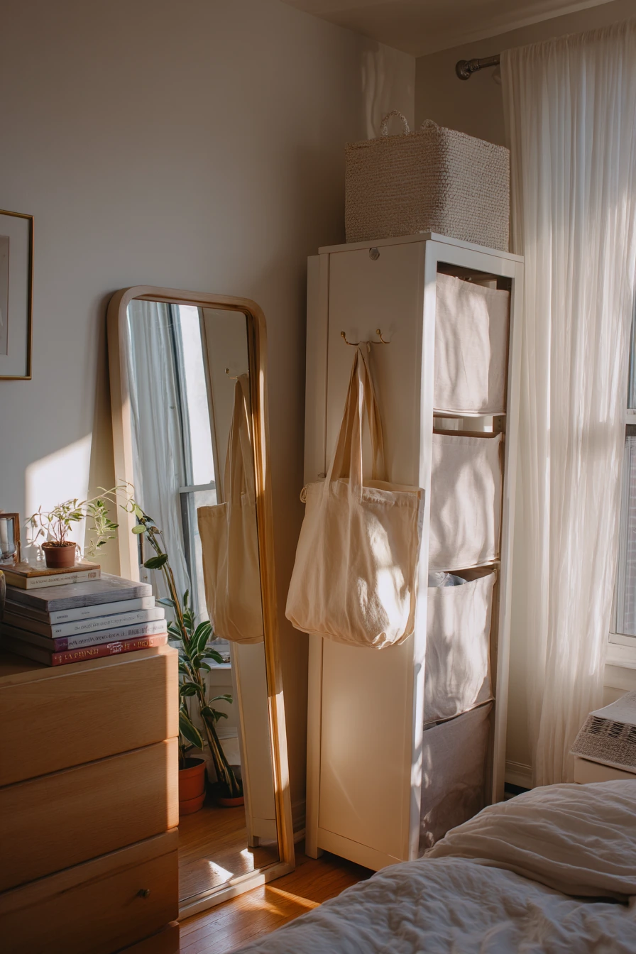 Rental-Friendly Freestanding Closet Wall
