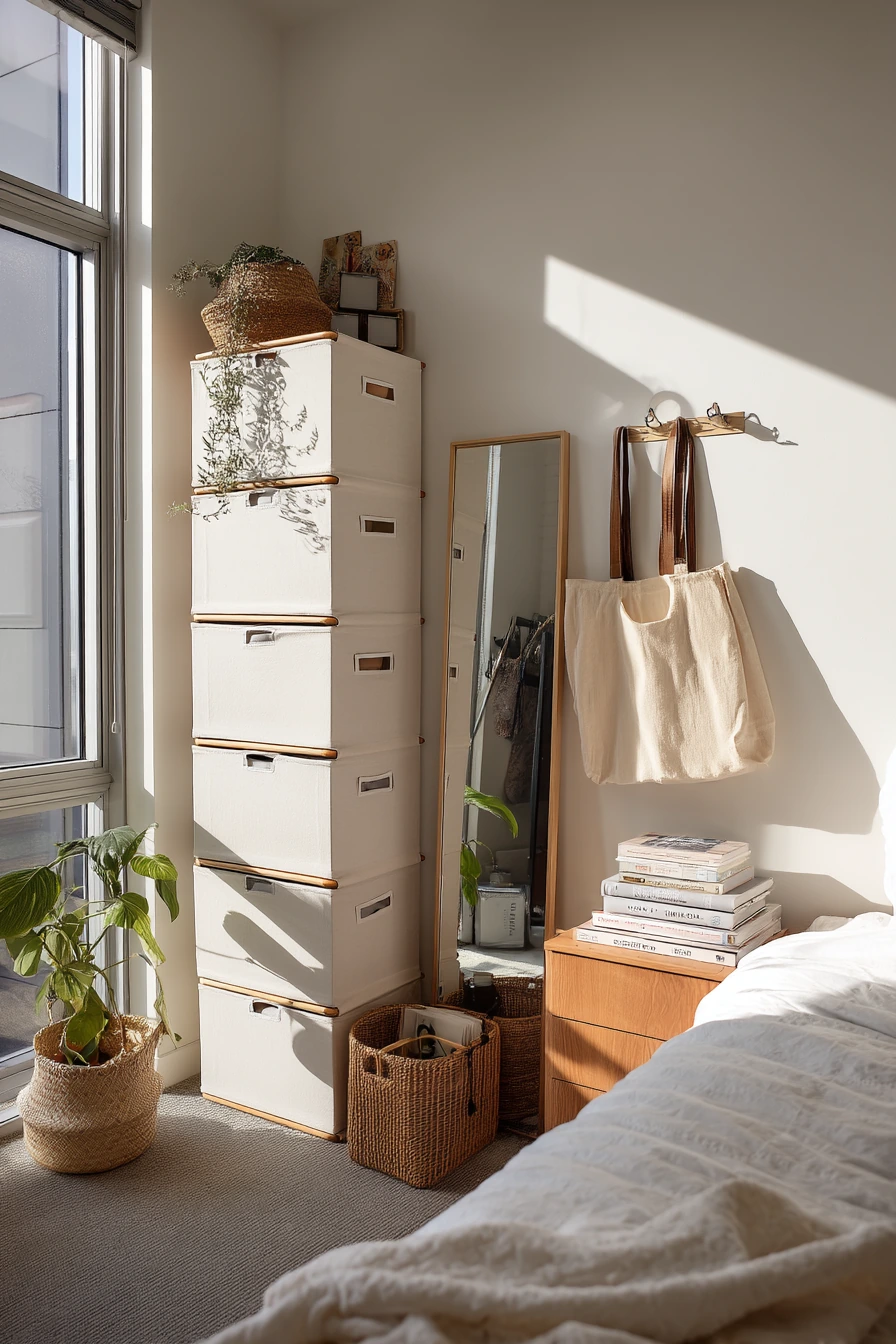 Rental-Friendly Freestanding Closet Wall