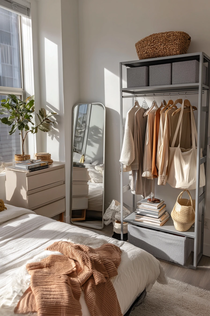Rental-Friendly Freestanding Closet Wall