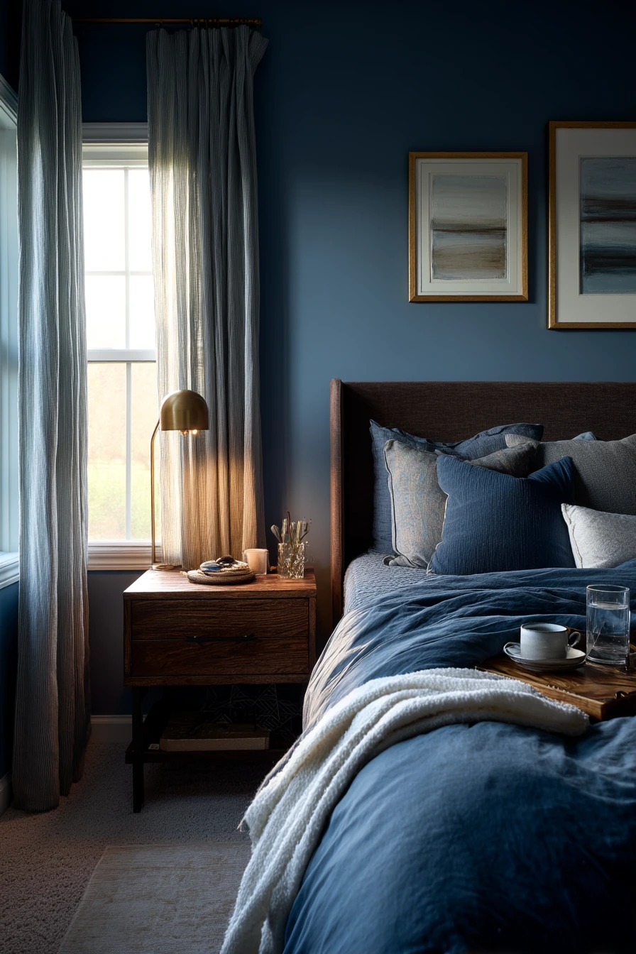 Layered Blue Master Bedroom