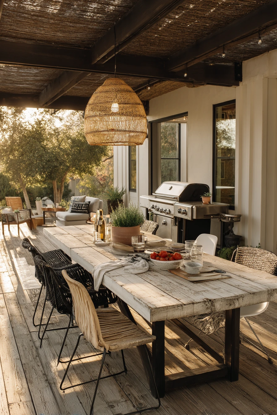 Covered Patio with Outdoor Dining for Weeknight Meals