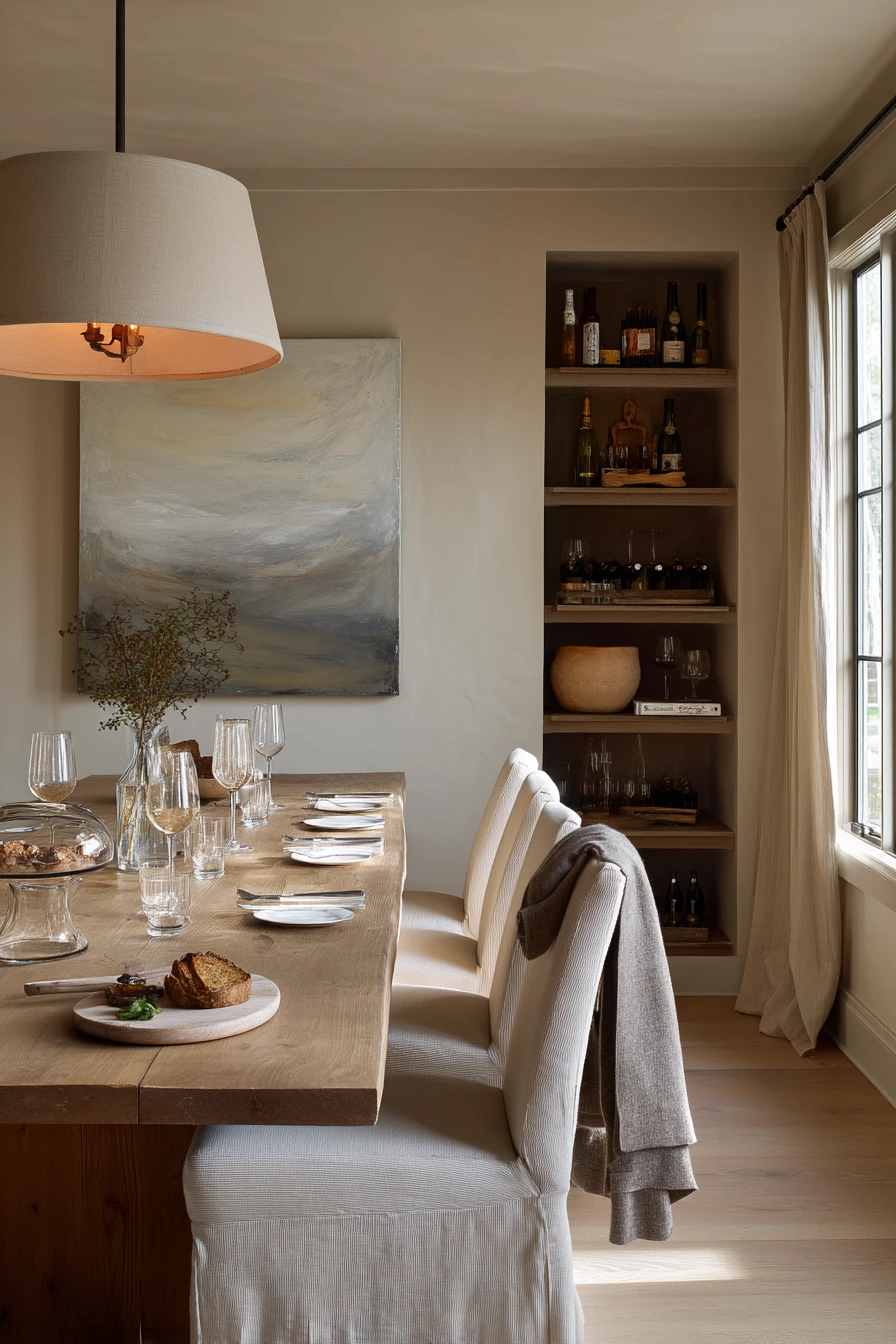 Muted Taupe Entertaining Room