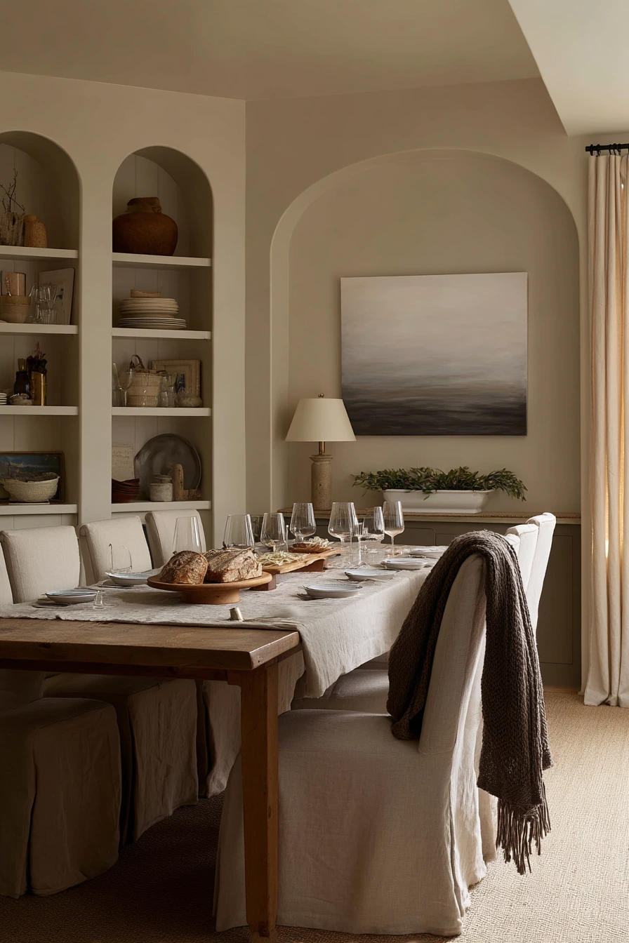Muted Taupe Entertaining Room