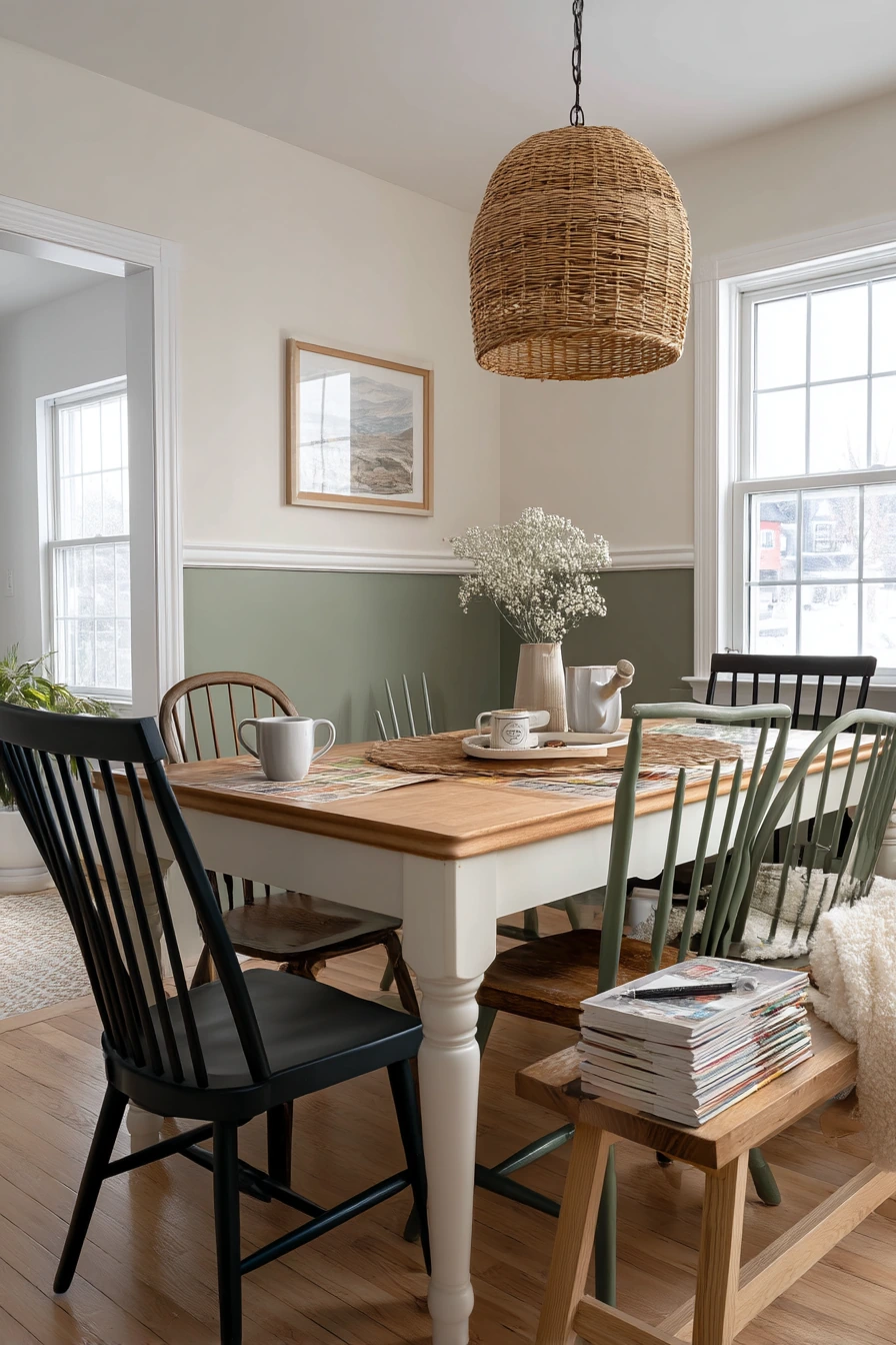Budget Refresh with Painted Chair Rail