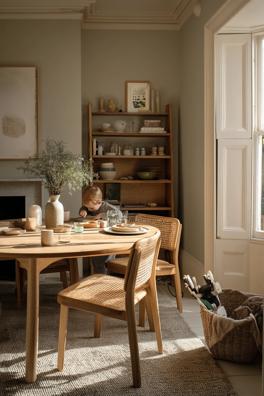 Warm Greige Family Dining Room