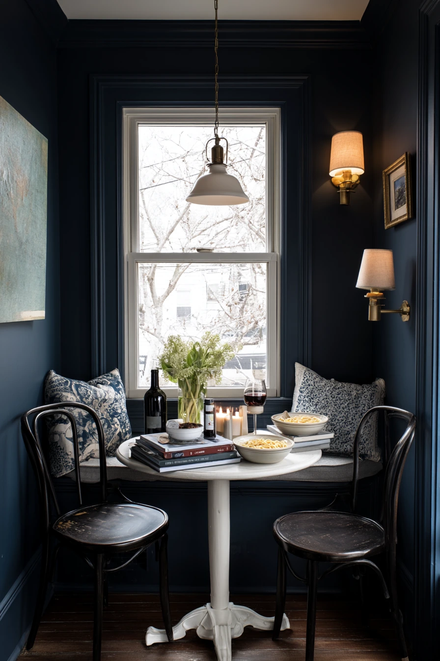 Moody Navy Dinner Nook