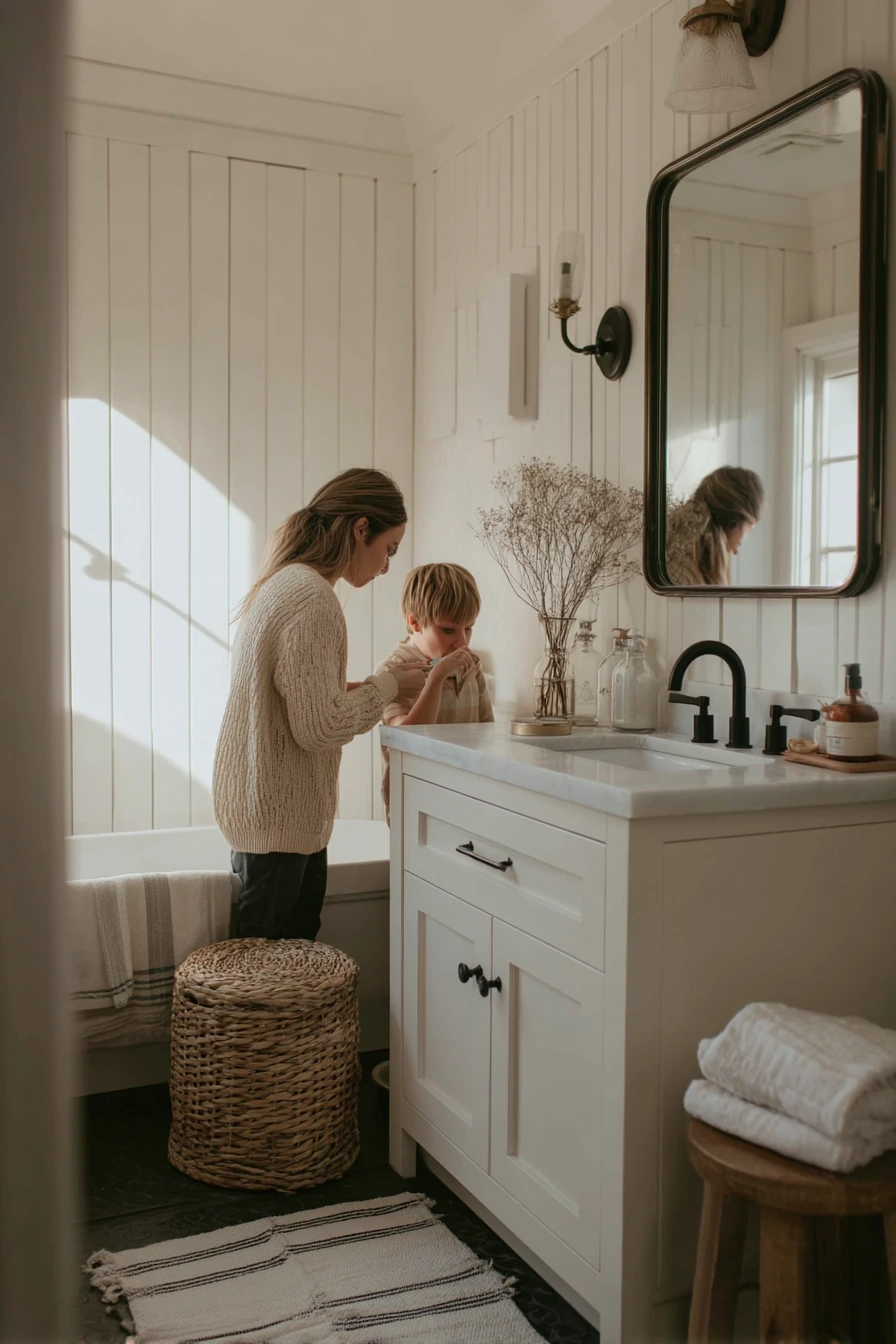 Morning Family Farmhouse Bathroom