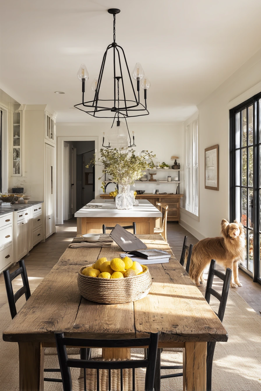 Kitchen-to-Dining Flow