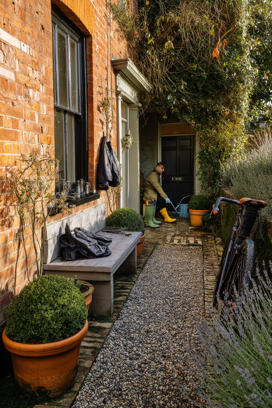Compact Front Garden for a Narrow Row House