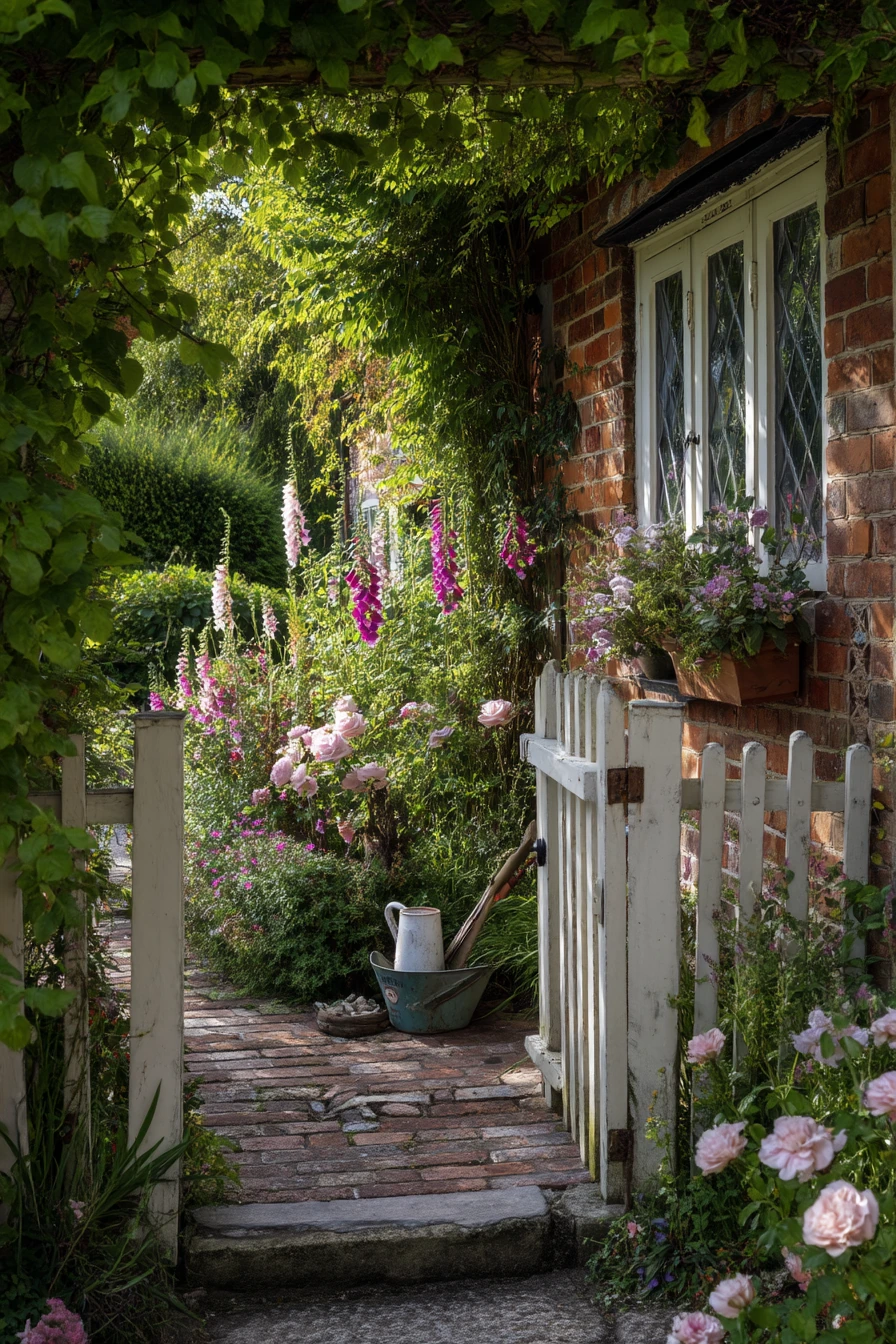 Cottage-Style Blooming Entry