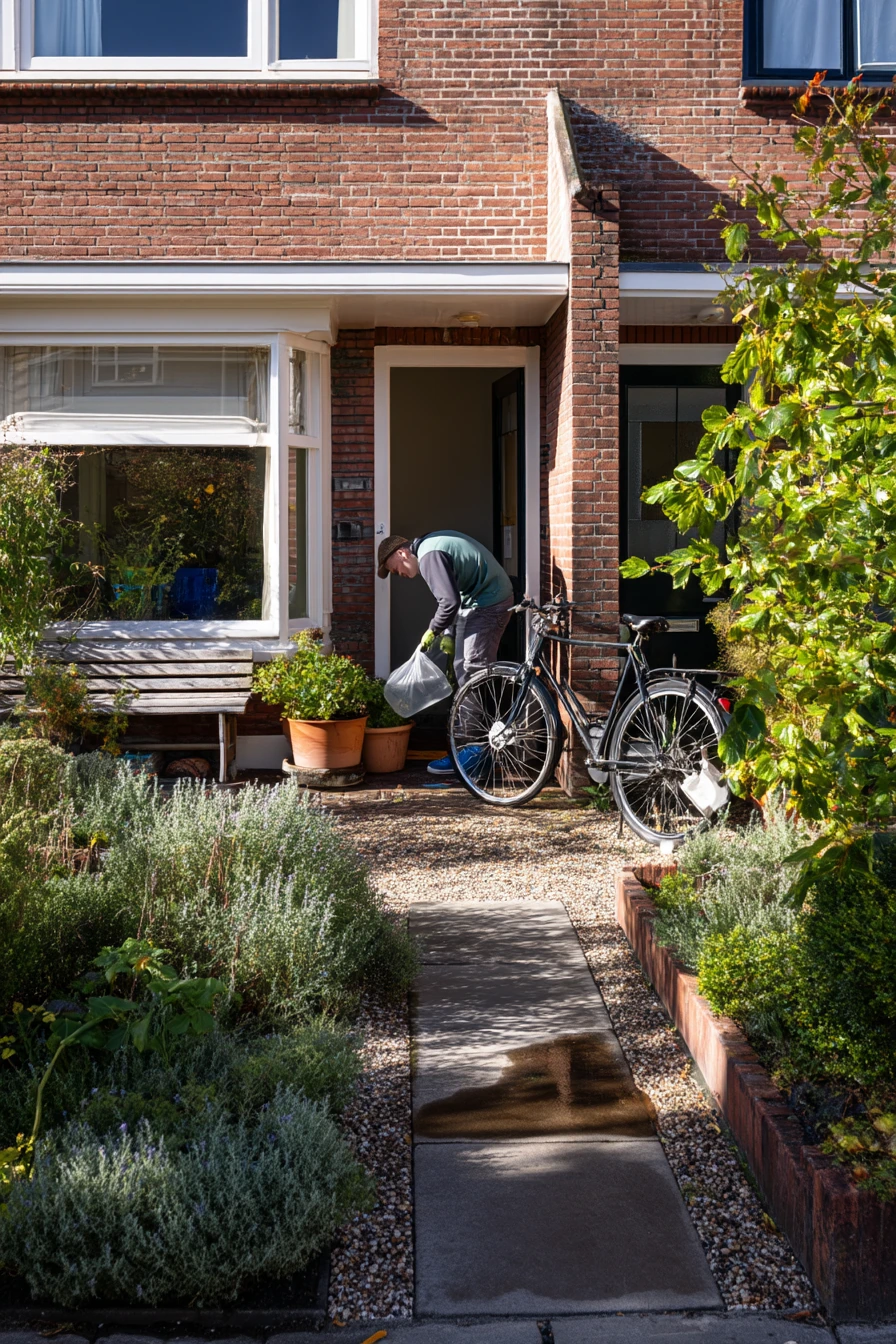 Compact Front Garden for a Narrow Row House
