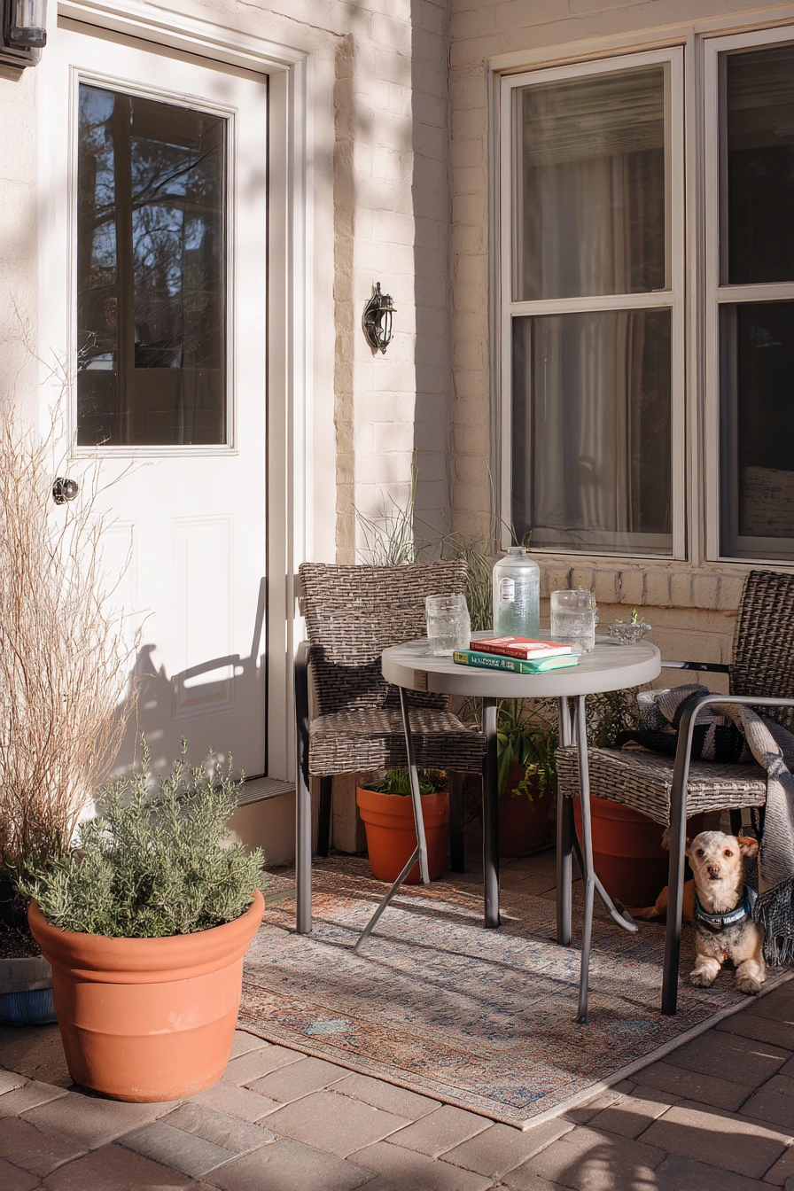 Small Front Patio for Morning Coffee