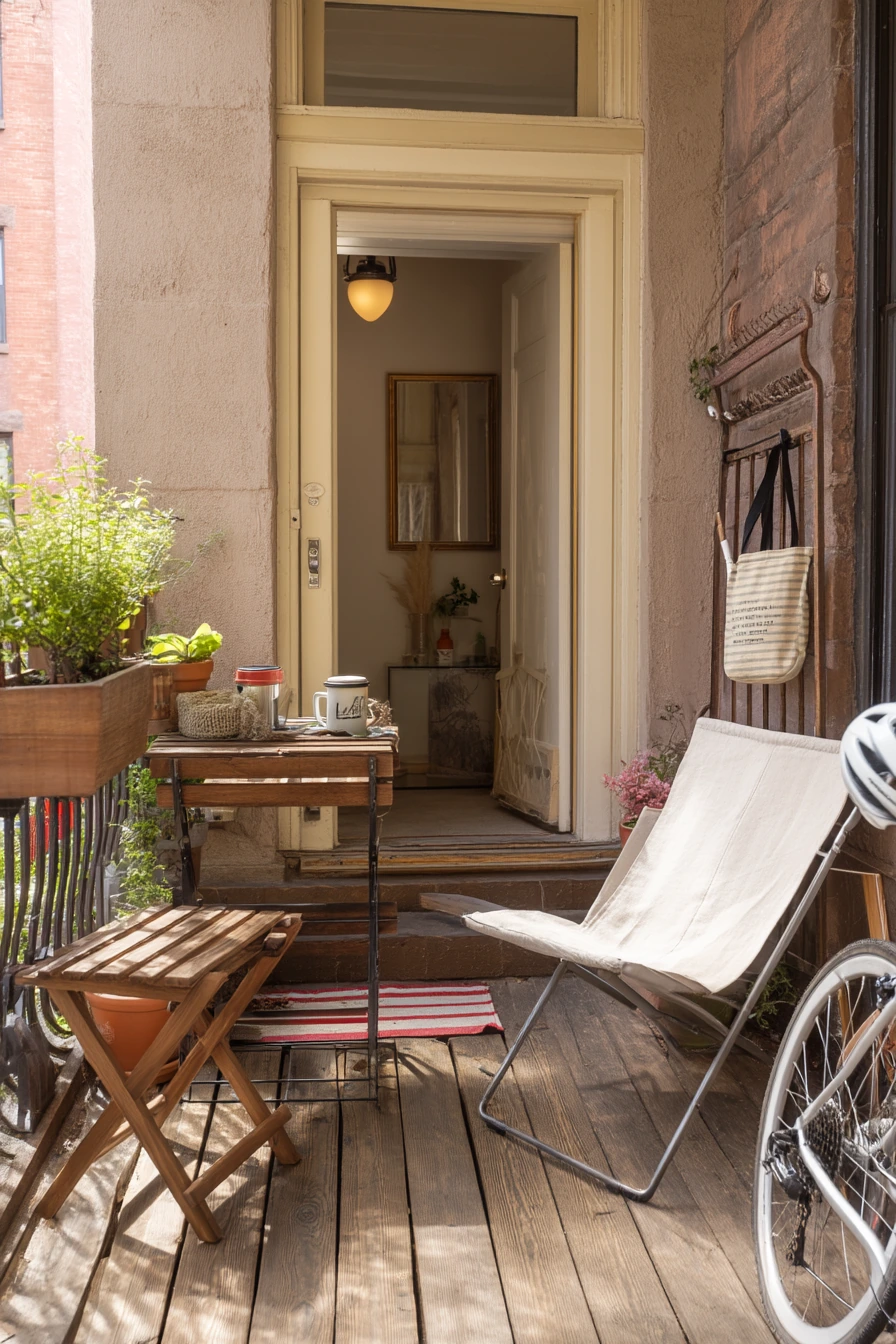 Tiny Patio for Apartment Entry