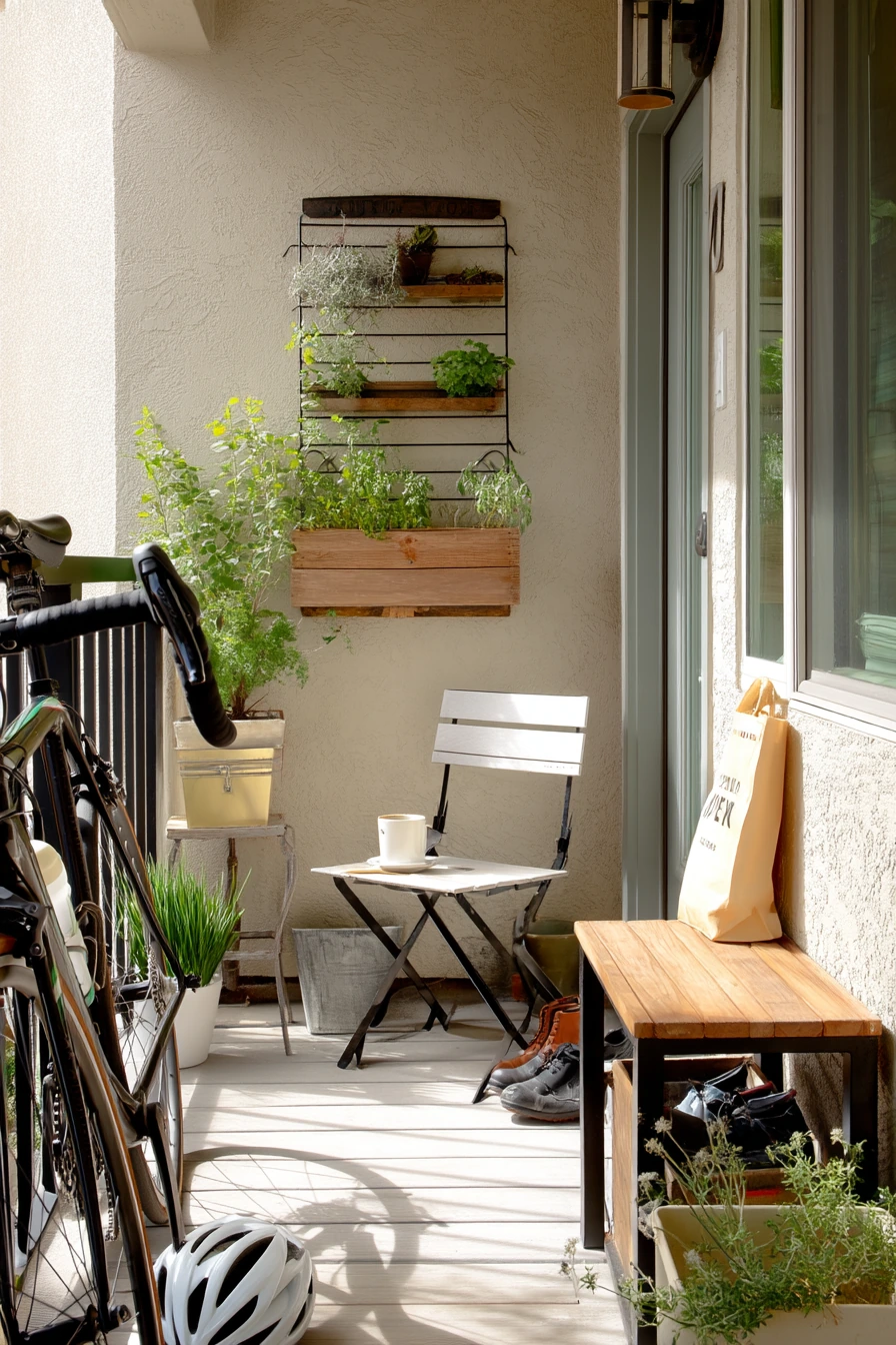 Tiny Patio for Apartment Entry