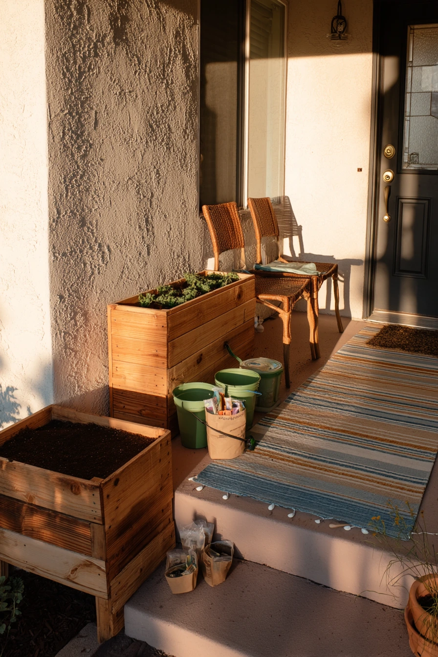 Budget DIY Front Patio Makeover