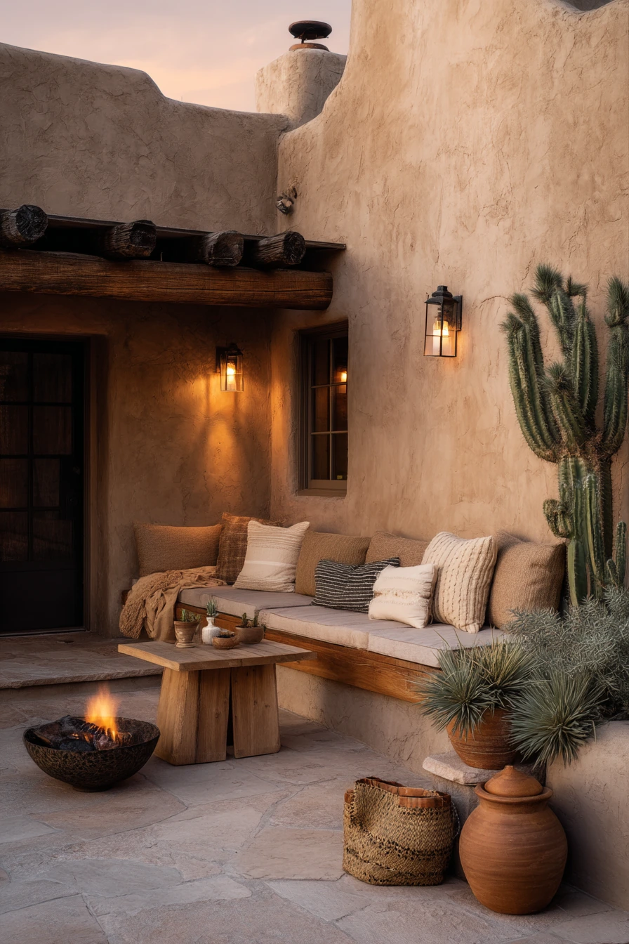 Desert Front Patio for Slow Evenings