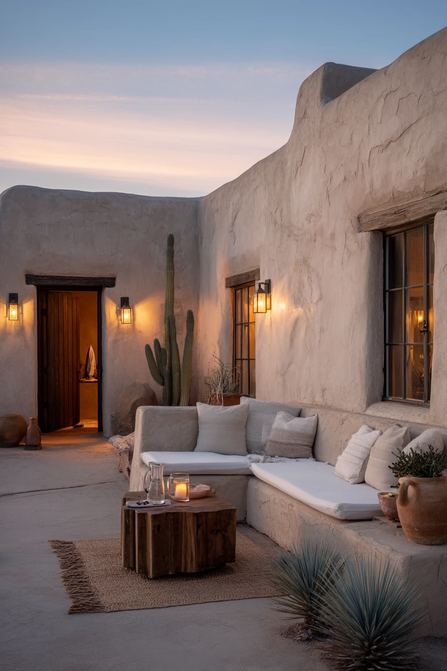 Desert Front Patio for Slow Evenings