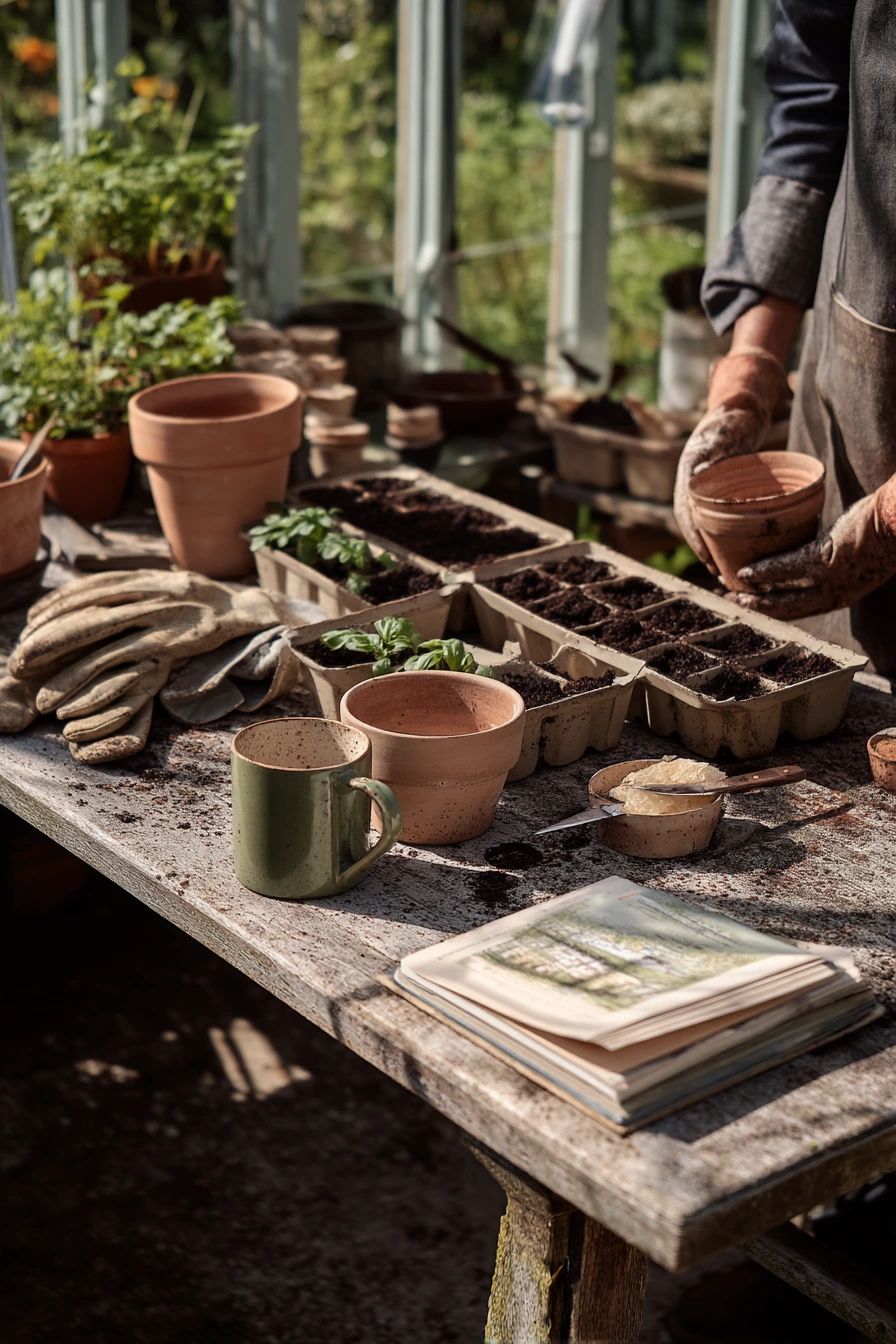 Spring Potting Bench Moment