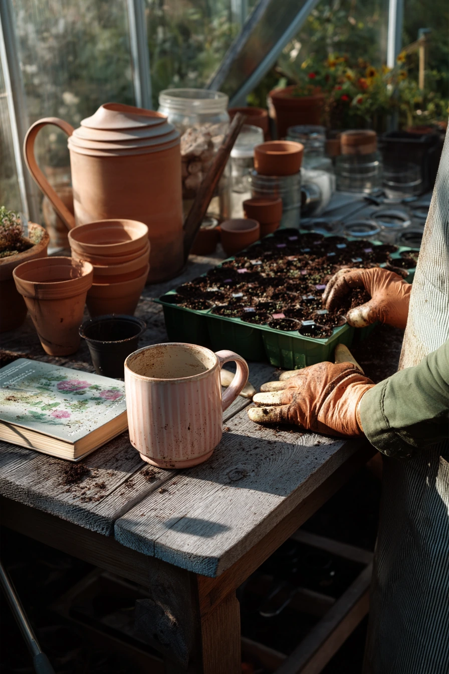 Spring Potting Bench Moment