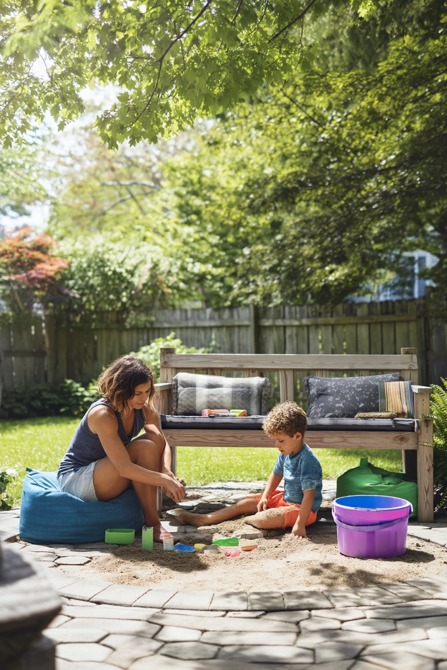 Kid-Friendly Backyard Bench