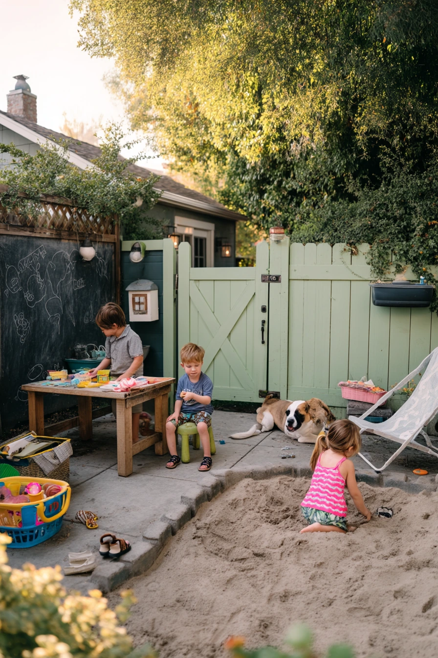 Kid-Friendly Fence With Play Zone