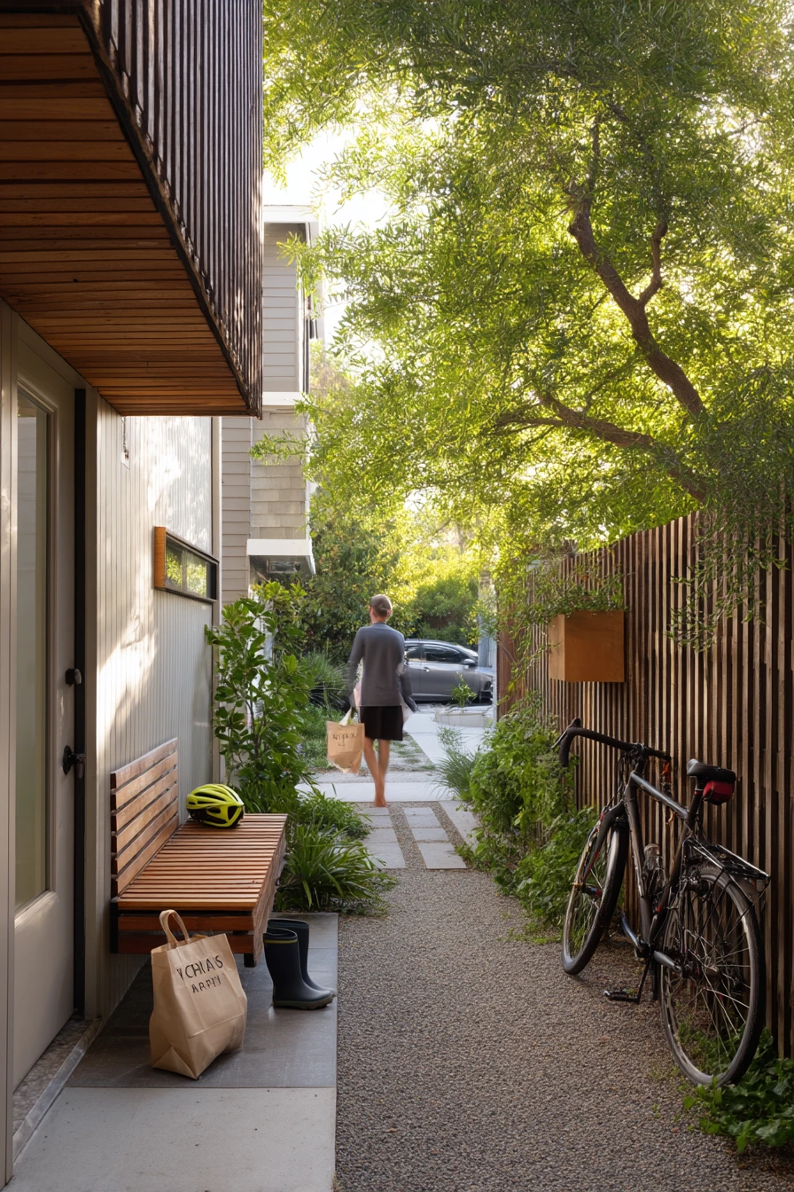 Modern Fence for Narrow Side Yard
