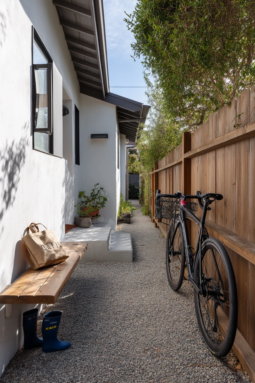 Modern Fence for Narrow Side Yard