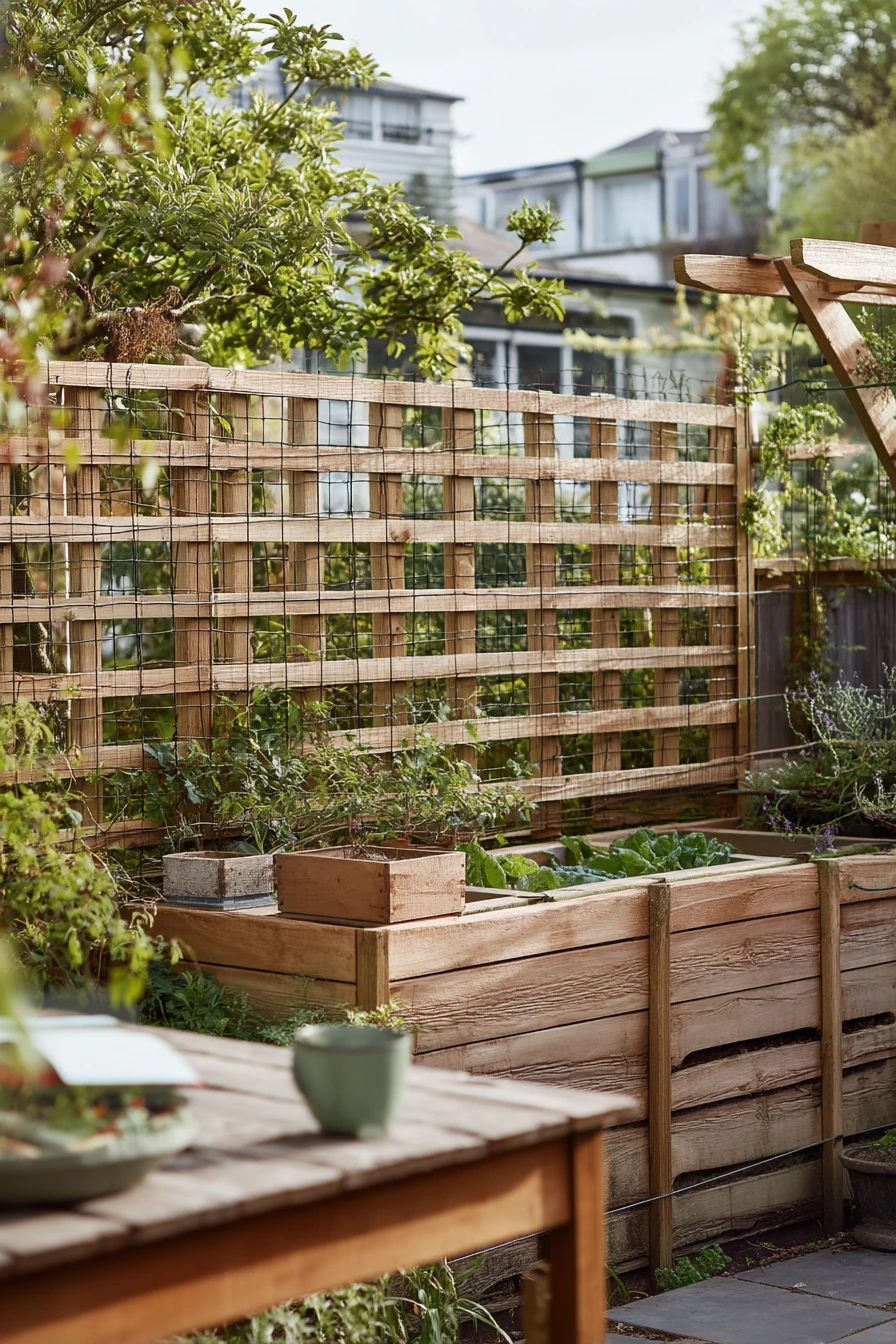 Product-Led Trellis Fence With Climbers